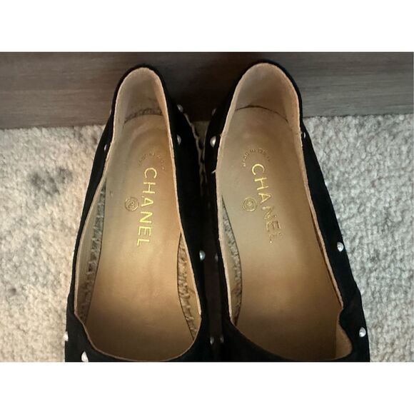CHANEL Suede Pearl CC Espadrilles EU 35 - Picture 4 of 12